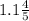 1 .1\frac{4}{5}