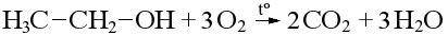 Напишите уравнения полного сгорания этанола (C2H5OH)