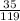 \frac{35}{119}