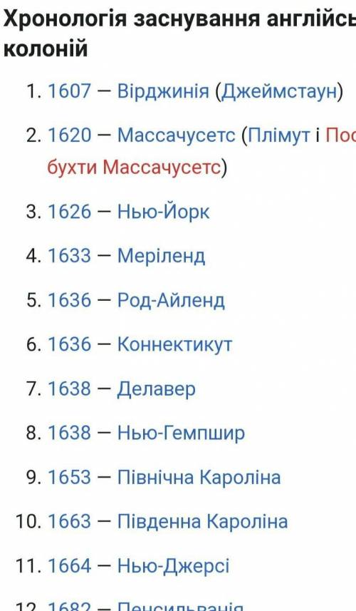 Перше постійне поселення, яке заснували англійці в Північній Америці:а) Нью-Йоркб) Коннектикутв) Вар