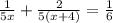 \frac{1}{5x} +\frac{2}{5(x+4)} =\frac{1}{6}