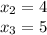 x_{2} =4\\x_{3}=5\\