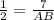 \frac{1}{2} = \frac{7}{AB}