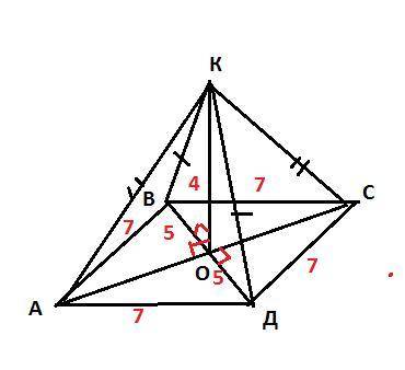 МАКСИМУМ С пояснениями и оформлением(найти и дано, чертеж) Длина стороны ромба АВСД равна 7 см, дли