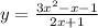 y=\frac{3x^{2}-x-1}{2x+1}