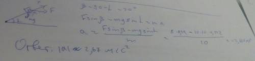 . Нужно решение для задачи. На тело массой m1 = 10 кг, лежащее на наклонной плоскости с углом накло