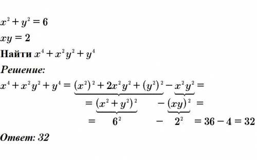 Известно, что + = 6, xy=2. Чему равно значение выражения ? Я знаю, что используется формула (a +