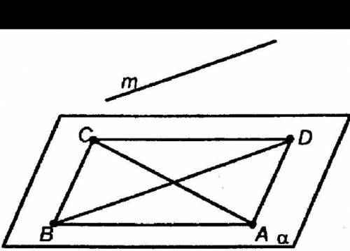 быстро! даю 50Прямая m параллельна диагонали BD ромба ABCD и не лежит в плоскости ромба. Докажите, ч