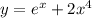 y=e^{x} +2x^{4}