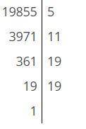 Разложить данные числа на простые множители:11495,19855,399,47096,7163​