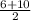 \frac{6+10}{2}