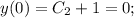 y(0) = C_2 + 1 = 0;