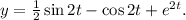 y = \frac{1}{2}\sin2t -\cos2t+e^{2t}.