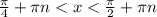 \frac{\pi}{4} +\pi n