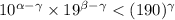 10^{\alpha-\gamma}\times 19^{\beta-\gamma}