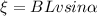 \xi=BLv sin \alpha