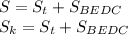 S=S_t+S_{BEDC}\\S_k=S_t+S_{BEDC}