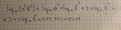 Вычислите: 1)2^(4*log2(3)) 2)(1 − lg20) ∙ (1 − log2 20) 3) log a (a2b3), если log a b = 5.