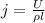 j=\frac{U}{\rho l}