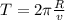 T=2\pi \frac{R}{v}