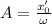 A=\frac{x_0'}{\omega}