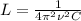 L = \frac{1}{{4{\pi ^2}{\nu ^2}C}}