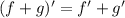 (f+g)'=f'+g'