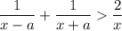 \dfrac1{x-a}+\dfrac1{x+a}\dfrac2x