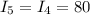 I_5=I_4=80