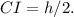 CI=h/2.