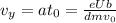 v_y=at_0=\frac{eUb}{dmv_0}