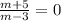 \frac{m+5}{m-3} =0