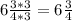 6\frac{3*3}{4*3} = 6\frac{3}{4}
