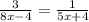 \frac{ 3}{8x-4}=\frac{1}{5x+4}