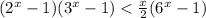 (2^x-1)(3^x-1)