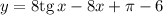 y = 8 \mathrm{tg} \, x - 8x + \pi - 6