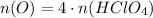 n(O)=4\cdot n(HClO_4)