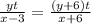 \frac{yt}{x-3}=\frac{(y+6)t}{x+6}
