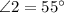 \angle2 = 55^{\circ}