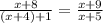 \frac{x+8}{(x+4)+1}=\frac{x+9}{x+5}