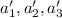 a_{1}',a_{2}',a_{3}'