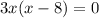 3x(x-8)=0