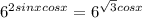 6^{2sinxcosx} =6^{\sqrt{3}cosx }