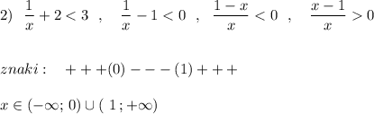 2)\ \ \dfrac{1}{x}+2