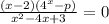 \frac{(x-2)(4^x-p)}{x^2-4x+3} =0