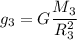 \displaystyle g_3=G\frac{M_3}{R_3^2}