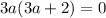 3a(3a+2) = 0