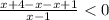 \frac{x+4-x-x+1}{x-1}