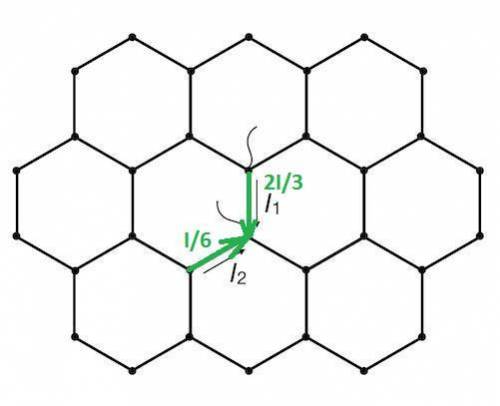 На рисунке изображён фрагмент бесконечной шестиугольной сетки. Сопротивление всех проволочек, соедин
