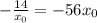 -\frac{14}{x_0} = -56x_0